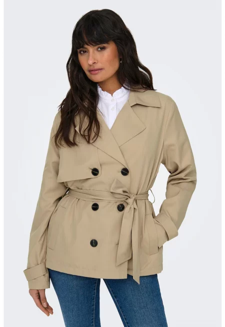 Тренч с двуредно закопчаване и връзка на талията
