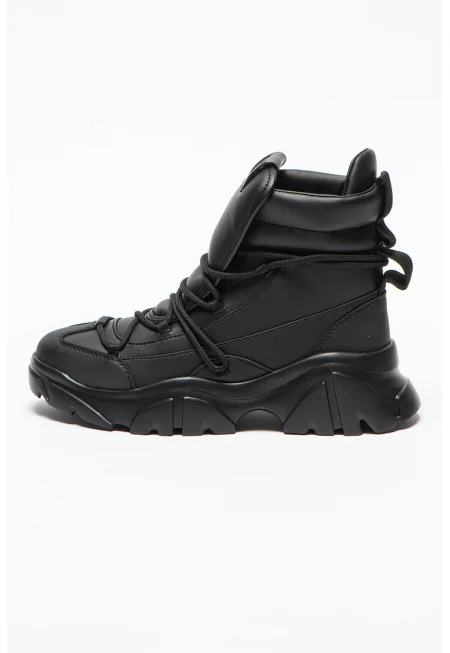 Унисекс спортни обувки от еко кожа - Черен