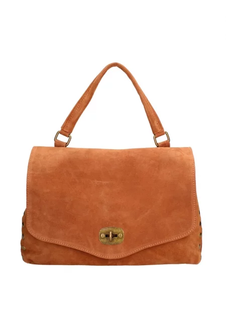 Велурена чанта за рамо Zelia Elite - Персийски портокал