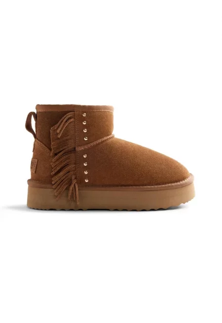 Велурени боти с платформа