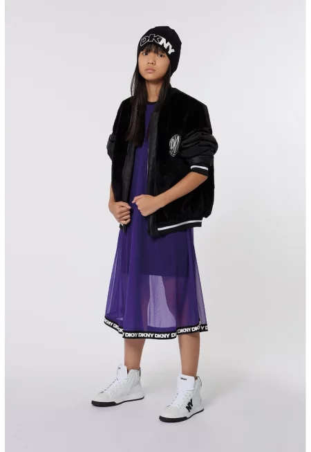 Яке с цип и дизайн 2 в 1 - Черен