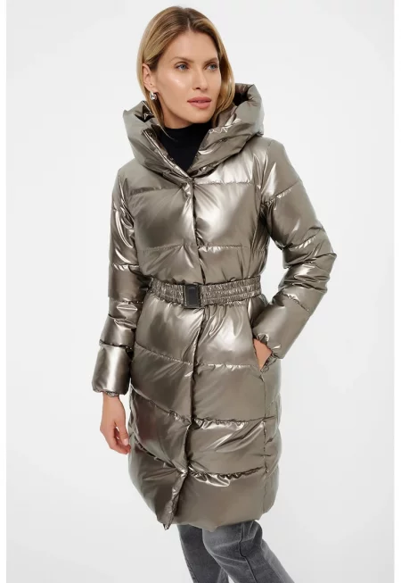 Зимно ватирано яке с капси - Бронз
