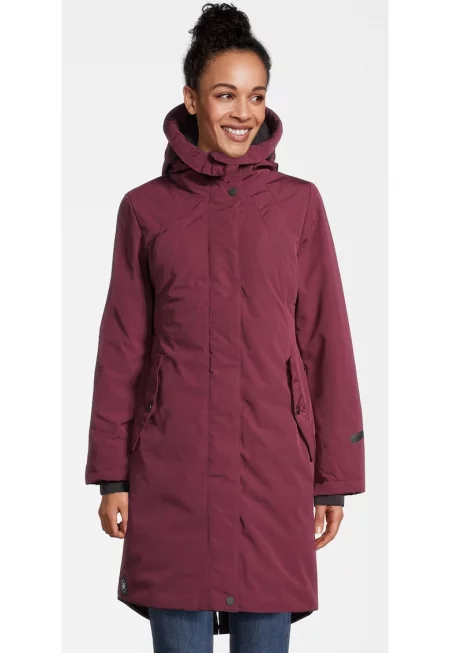 Зимно яке с качулка - Бордо