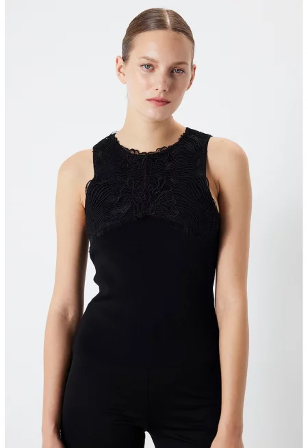 Блуза без ръкави - Черен