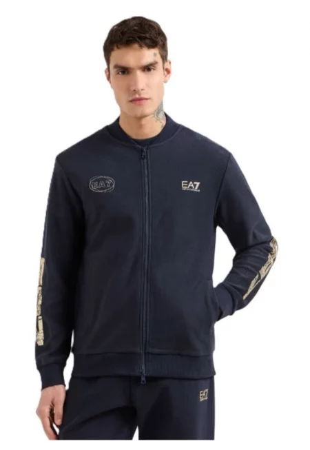 Блуза с цип  за Lifestyle - M T-TOP FZ GOLD - 7M000314-AF13527-UB102 - Синьо - Син