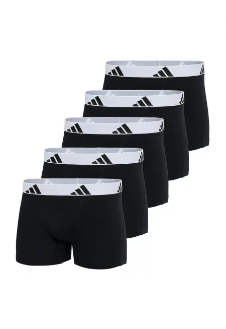 Боксерки Active Flex с лого на талията - 5 чифта - Бял/Черен