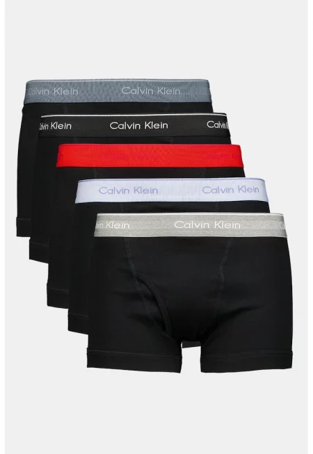 Боксерки с еластична талия с лого - 5 чифта - Черен