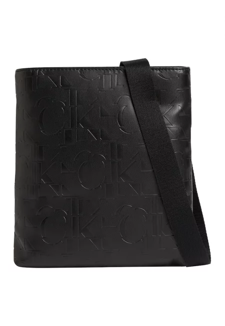 Чанта от еко кожа с релефен монограм