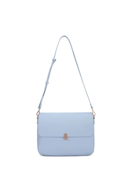 Чанта през рамо от еко кожа - Светлосин