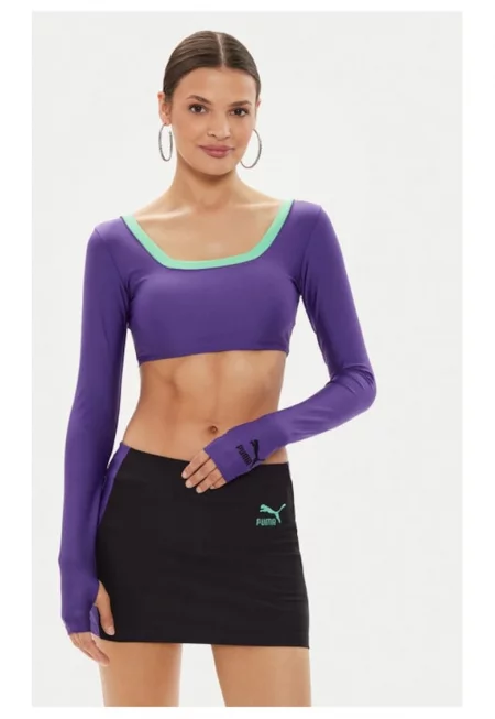 Дамска блуза - пума - лилаво - полиестер - Виолетов