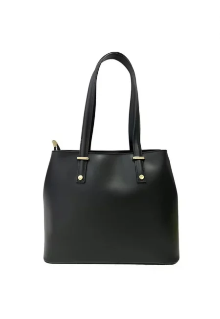 Дамска чанта от естествена кожа  Rosina - Черен - 33 x 27 -5 x 14 cm