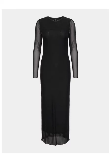 Дамска ежедневна рокля -  303069575 - Полиестер - Черен