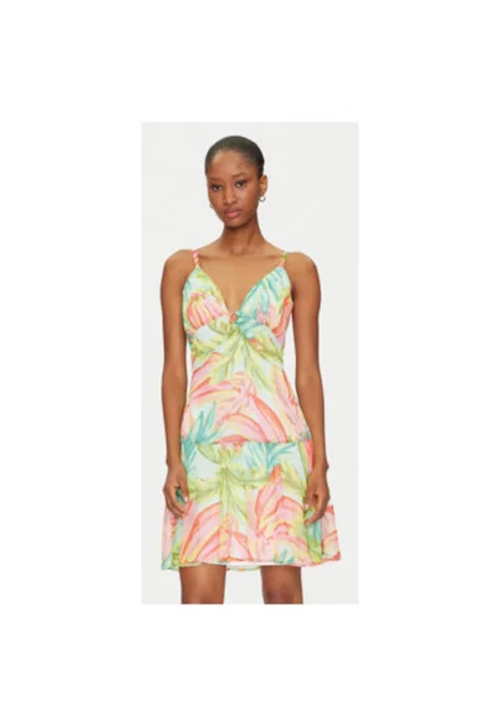 Дамска лятна рокля  251-RCREO.F - Полиестер - Многоцветна
