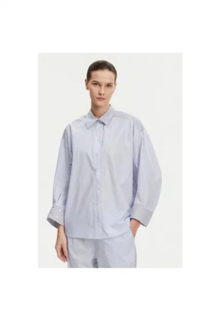 Дамска риза -  304892806 - Памук - Син