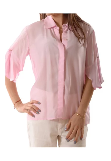 Дамска риза -  Вискоза - Розов - Розово