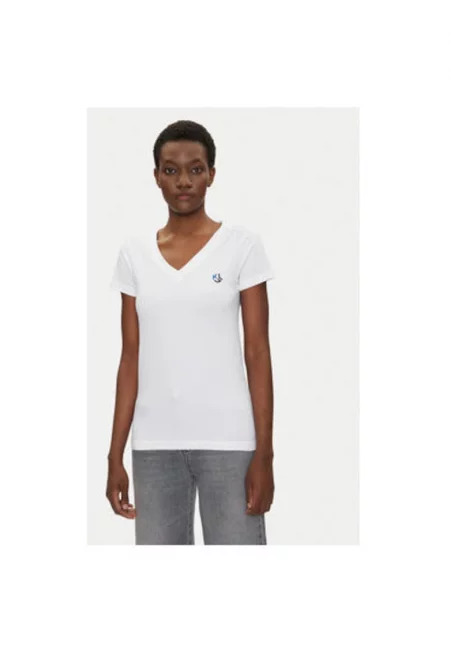 Дамска тениска  A2W17097 - Памук - Бяла - Бял