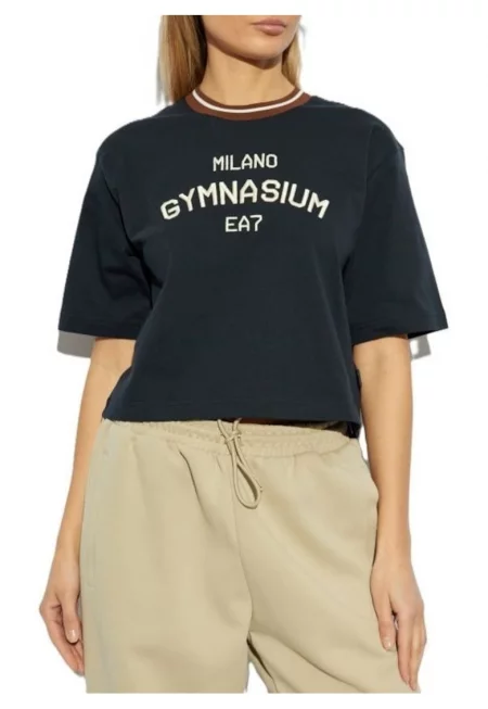Дамска тениска  W CROP TEE SS - Памук - Синя - Син