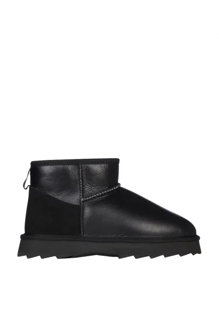 Дамски ботуши W13154BLAK -  Естествена кожа - Черни -