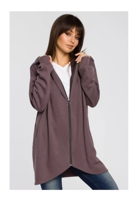 Дамски дълъг пуловер Lirohn B054 кафяв