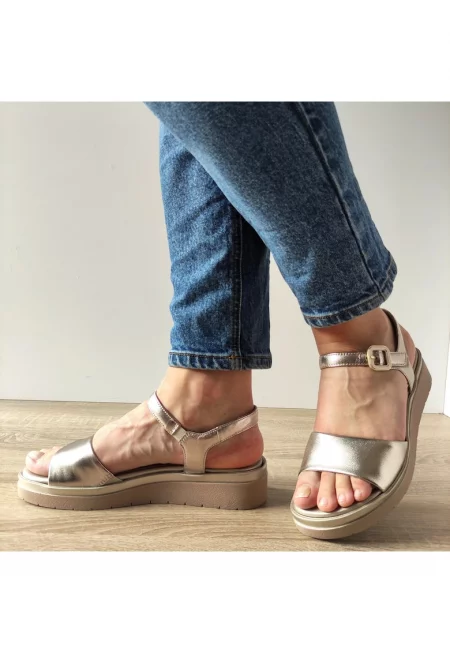 Дамски ежедневни сандали  88708-42 Lt Gold - Светло златисти - Златист