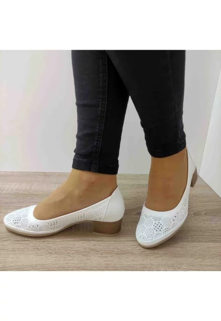 Дамски обувки  511 ежедневни перфорирани - Бял