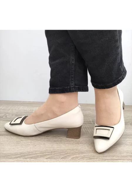 Дамски Обувки  91158-10 - Елегантни - Кремави