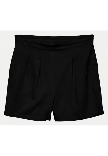 Дамски шорти  10279694 - Вискоза/Лен - Черен - Черен