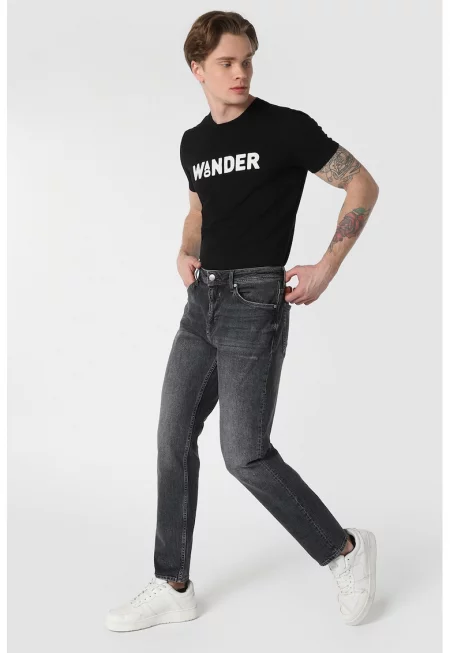 Дънки Jack със захабен ефект - Tъмносив