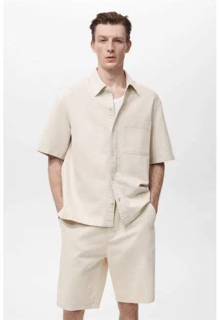 Дънкова риза с джоб