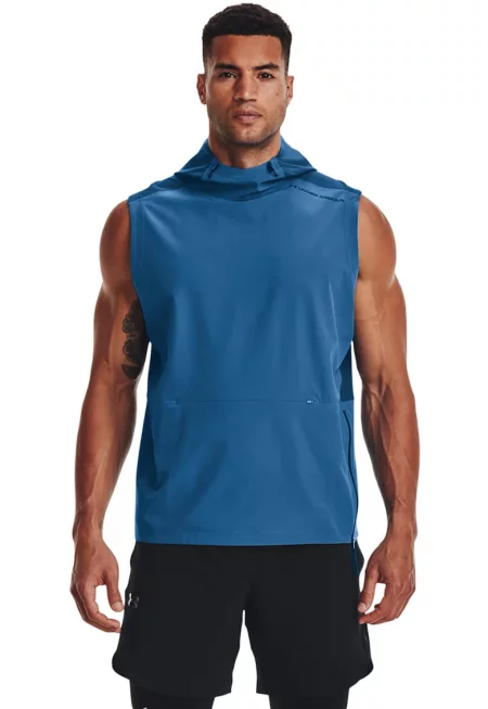 Фитнес худи Rush без ръкави - Тъмносин