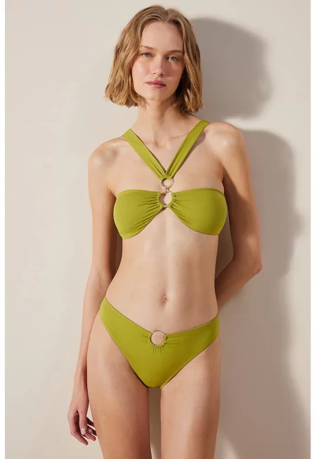 Горнище на бански с подплънки - Светлозелен