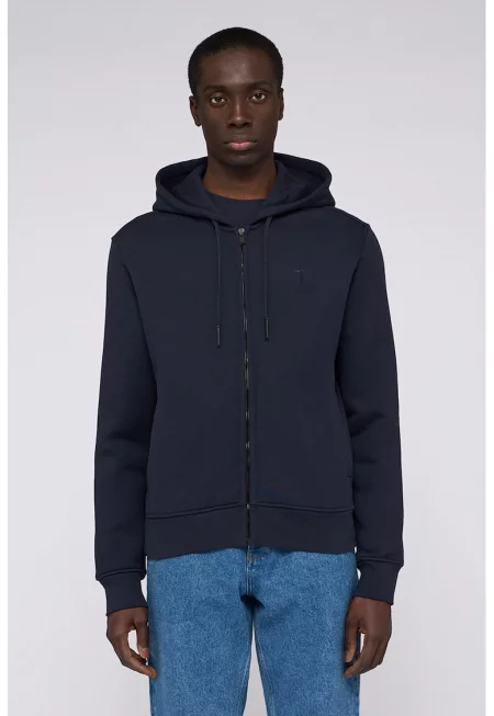 Худи с цип - Тъмносин