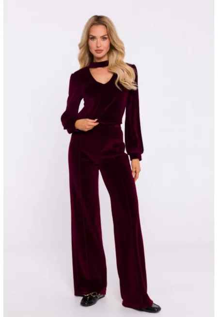 Кадифени панталони - разкроени -