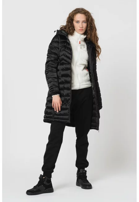 Капитонирано зимно яке Cendrine - Черен