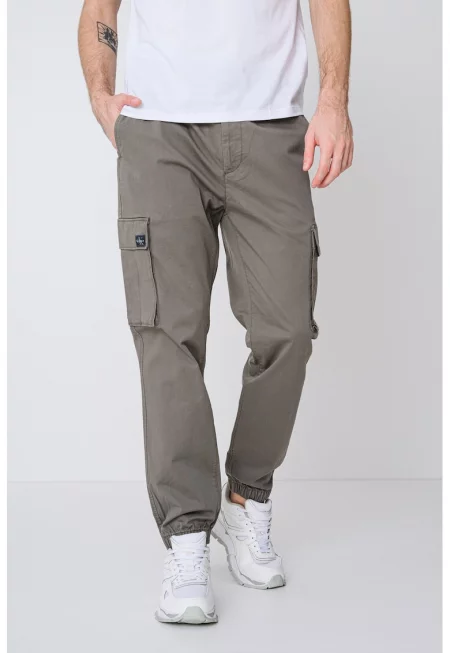 Карго панталон с памук с еластична талия