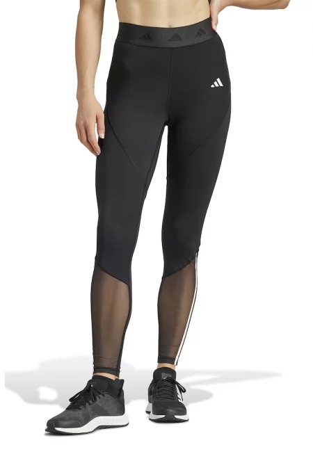 Клин с висока талия и лого - Черен