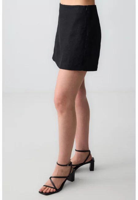 Ленен скорт - Черен