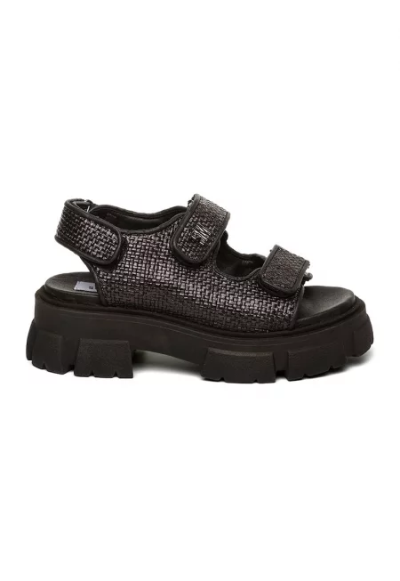 Масивни сандали с велкро - Черен