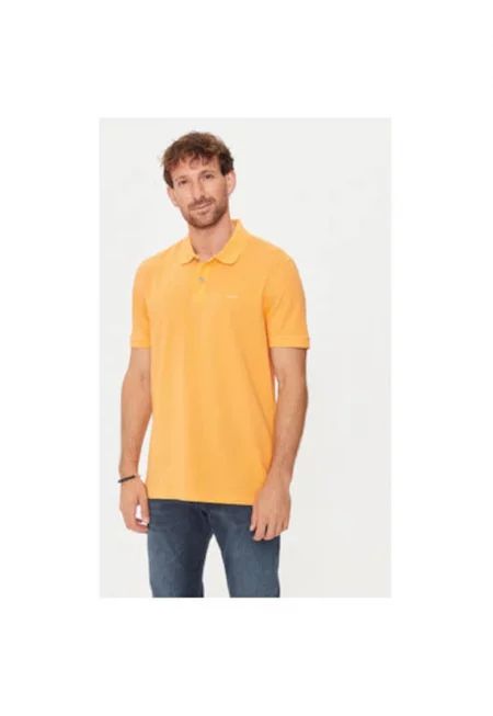 Мъжка тениска -  303671983 - Органичен памук/Памук - Оранжев - Оранжев