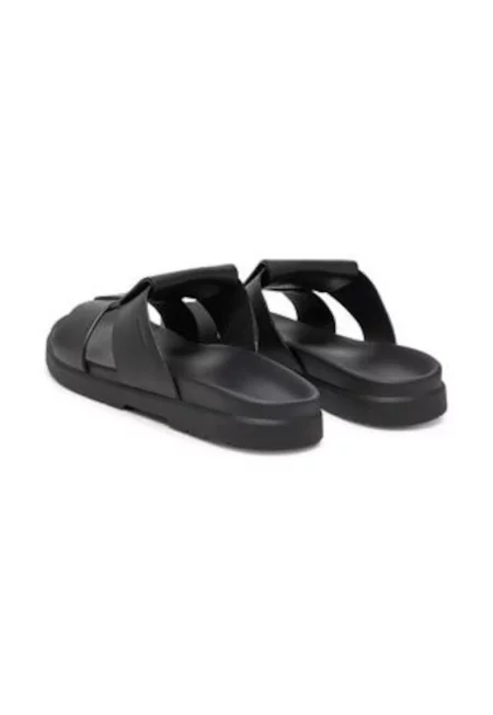 Мъжки чехли -  естествена кожа - черен - Черен