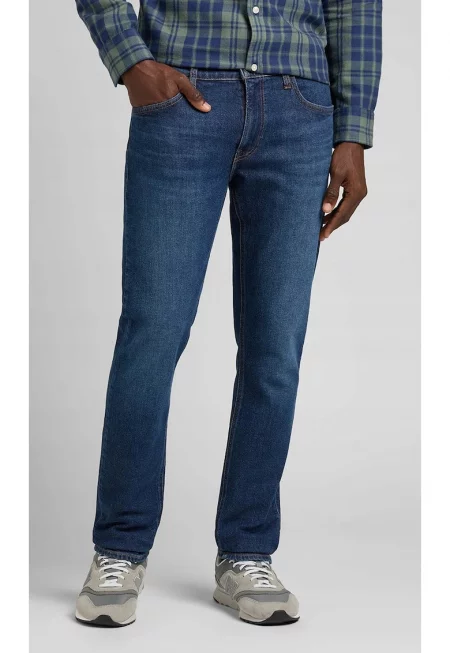 Мъжки дънки  Luke - slim and stesnished - тъмносин - еластичен памук