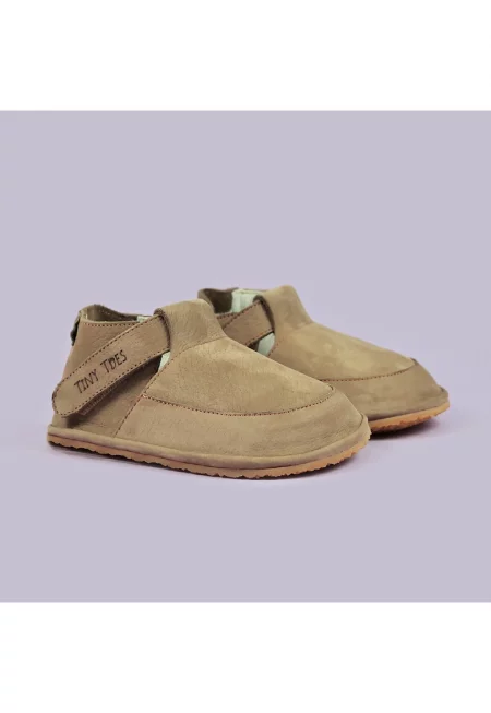 Обувки Barefoot от естествена кожа - Brollo - Бежови - Бежов