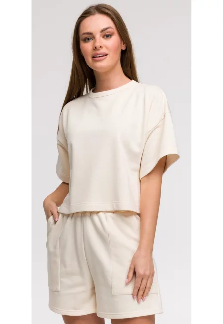 Оувърсайз блуза с къс ръкав -