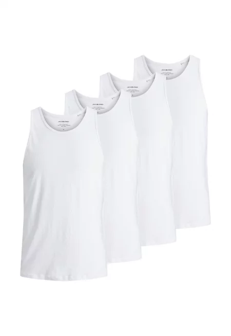 Памучен топ - 4 броя - Бял