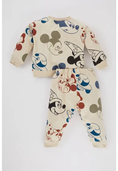 Пижама с памук с шарка на Mickey Mouse