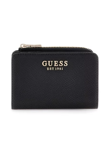 Портфейл от еко кожа Laurel с двойно прегъване - Черен