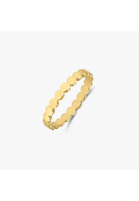 Позлатен сребърен пръстен Dots