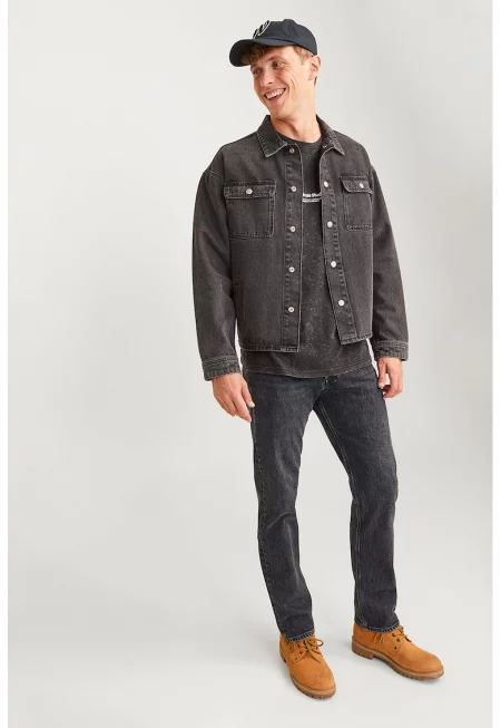 Прави дънки - Избеляло черно