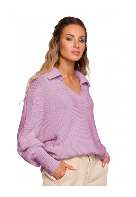 Пуловер  Акрил - Найлон - Лилав - 95215
