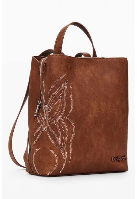 Раница от еко кожа с бродерия